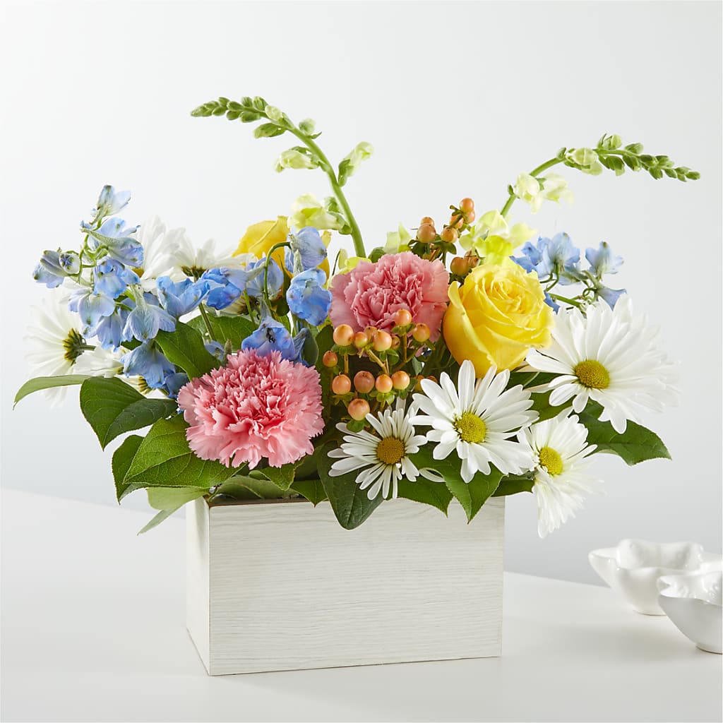 Sun Salutation Box Bouquet – Peonies Plants On Main, Woodruff SC