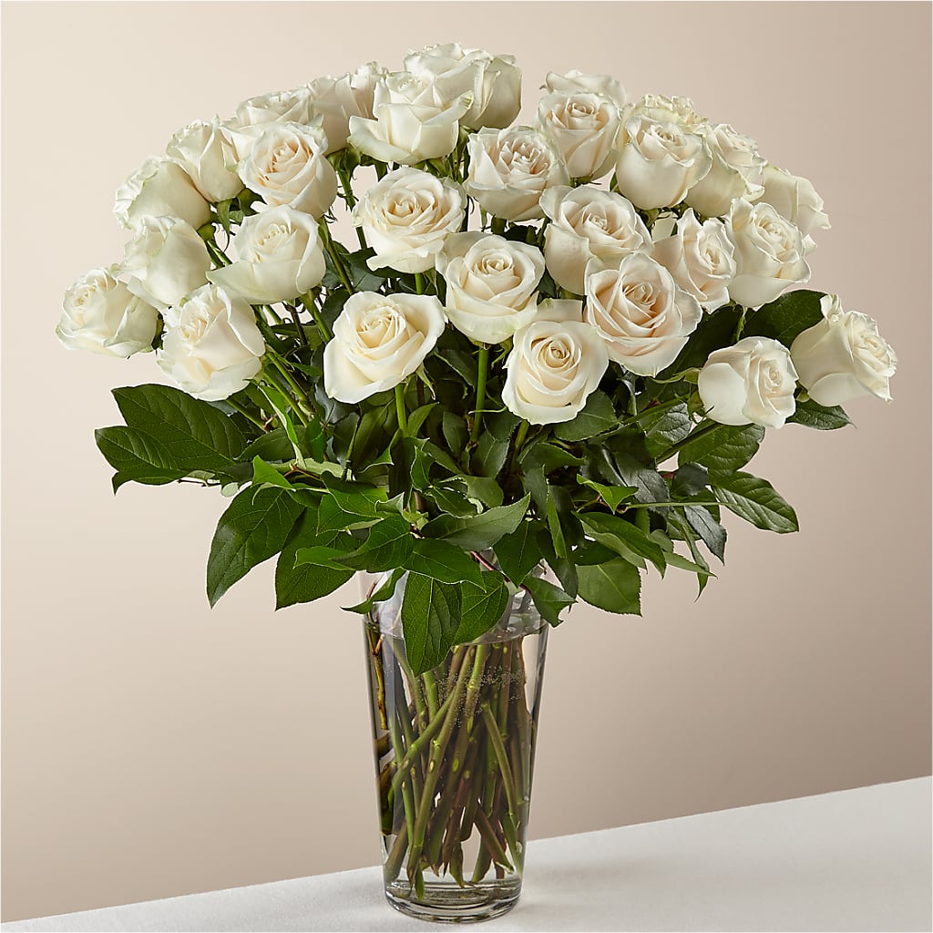 Long Stem White Rose Bouquet – Peonies Plants On Main, Woodruff SC