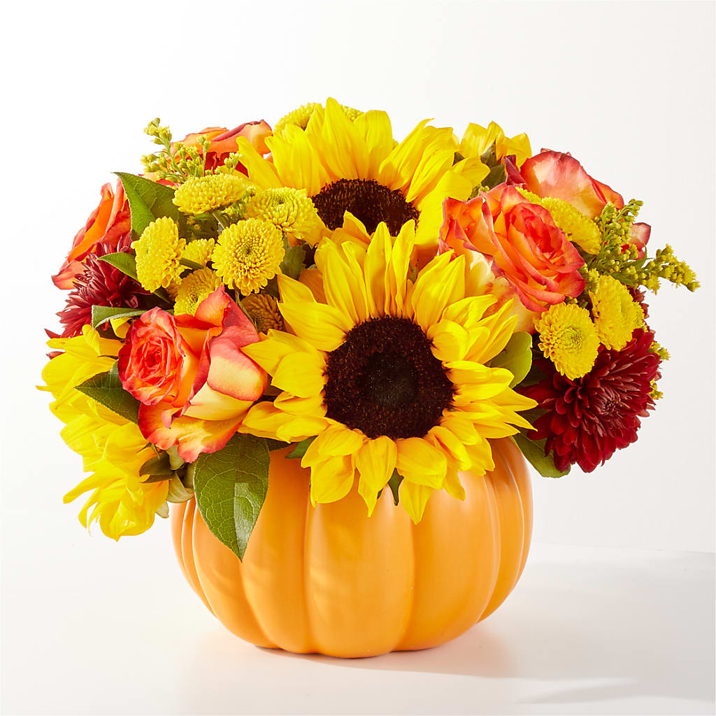 Golden Gourd Pumpkin Bouquet – Peonies Plants On Main, Woodruff SC