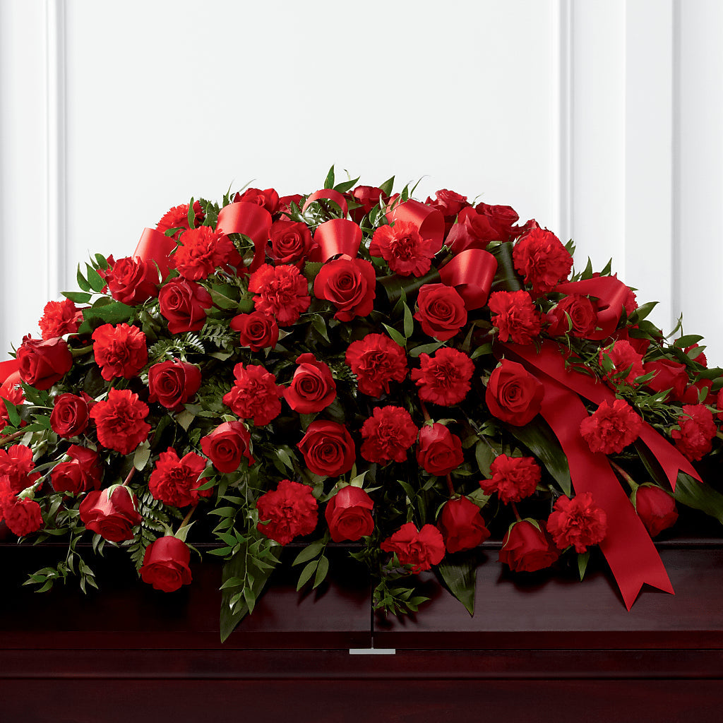Tribute of Life Casket Spray – Peonies Plants On Main, Woodruff SC