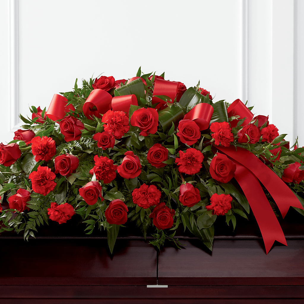Tribute of Life Casket Spray – Peonies Plants On Main, Woodruff SC
