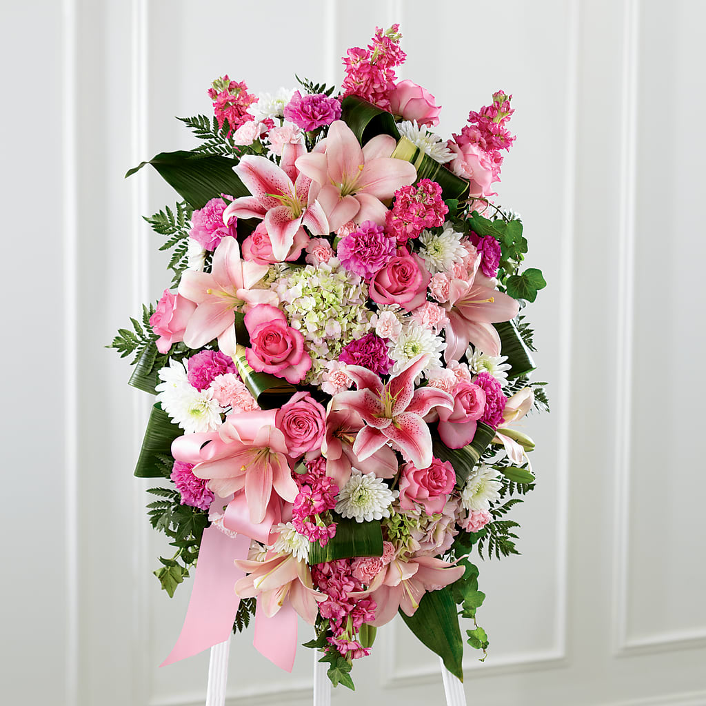 Comforting Standing Spray – Peonies Plants On Main, Woodruff SC