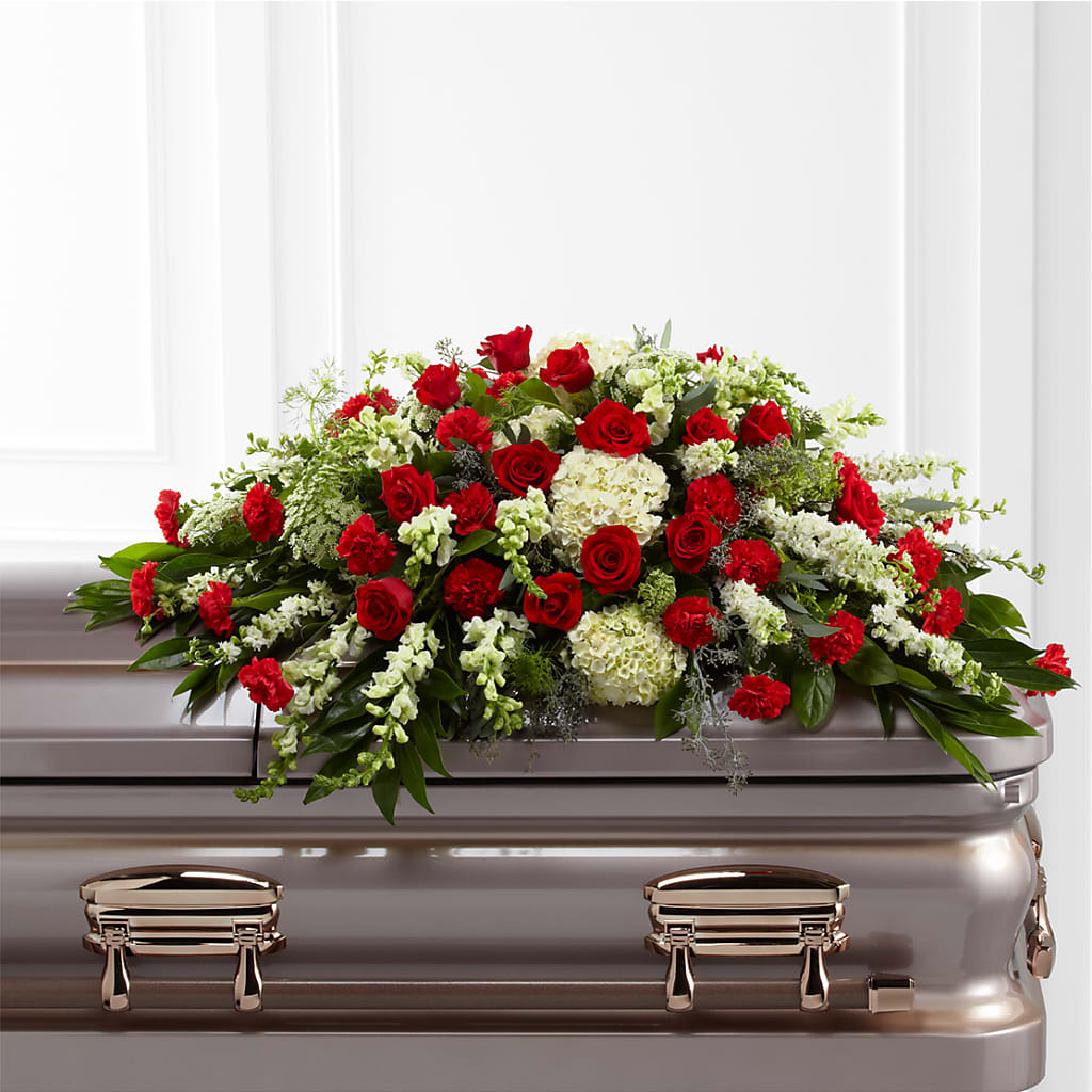 Sincerity Casket Spray – Peonies Plants On Main, Woodruff SC