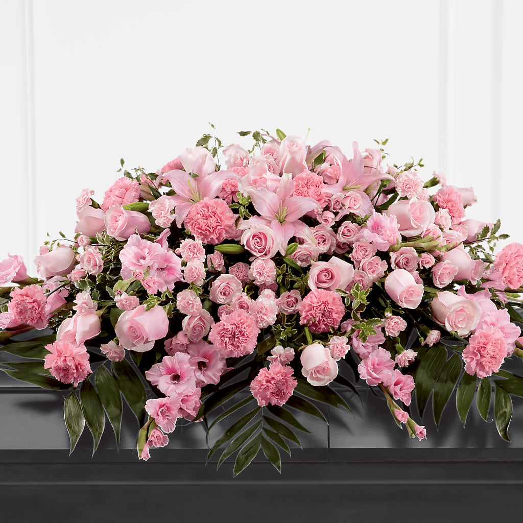 Garden of Comfort Casket Spray (Standard) – Peonies Plants On Main, Woodruff SC