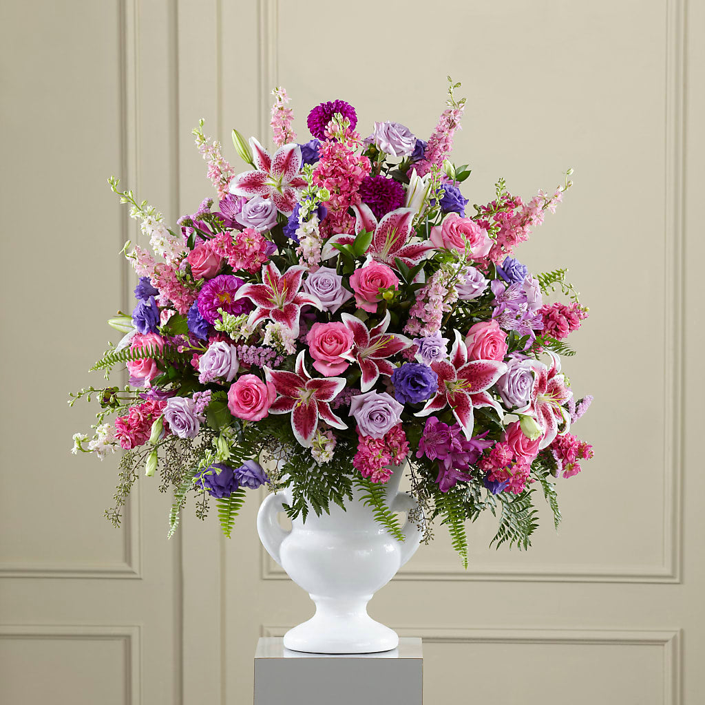 Peaceful Tribute Arrangement – Peonies Plants On Main, Woodruff SC