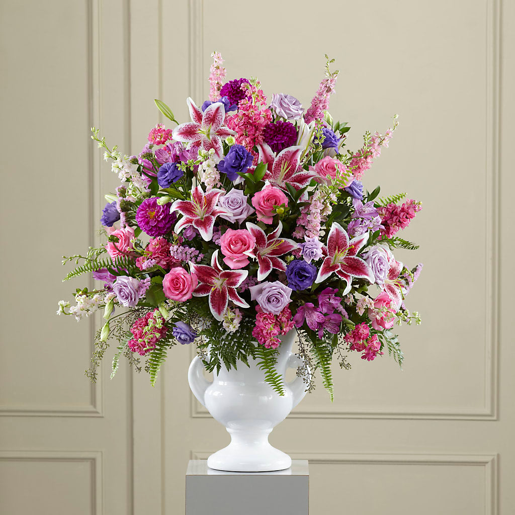 Peaceful Tribute Arrangement – Peonies Plants On Main, Woodruff SC