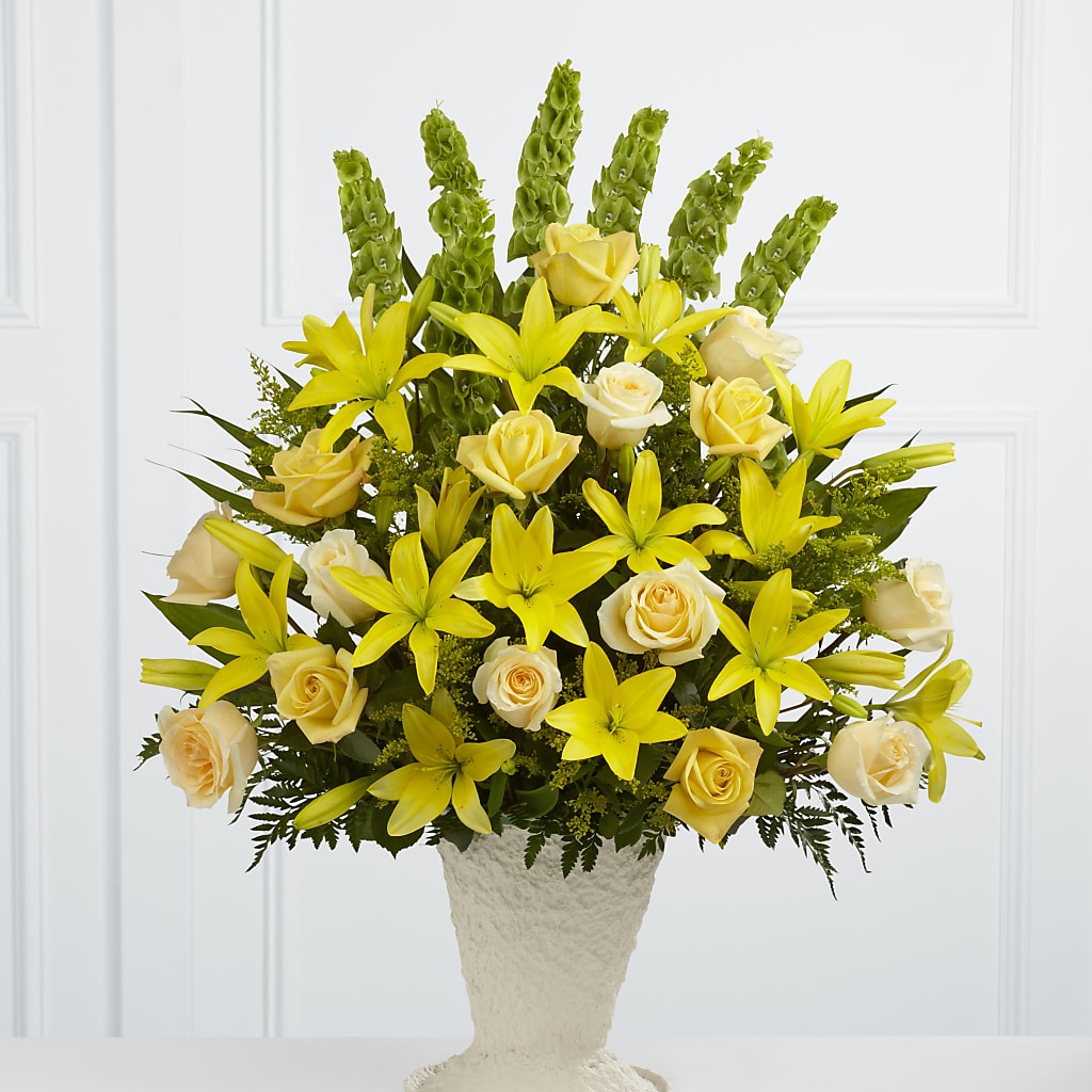 Golden Memories Arrangement – Peonies Plants On Main, Woodruff SC