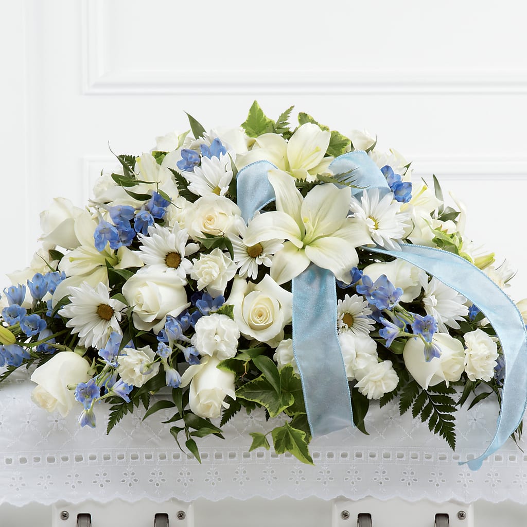 Tender Treasure Casket Spray – Peonies Plants On Main, Woodruff SC