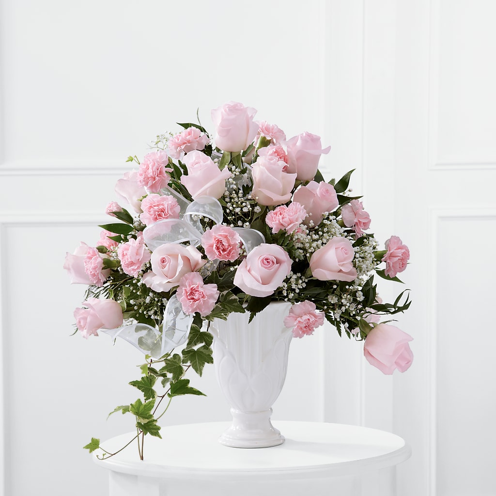Deepest Sympathy Arrangement – Peonies Plants On Main, Woodruff SC