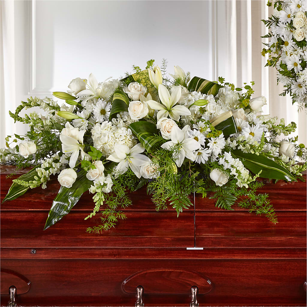 Abundance Casket Spray – Peonies Plants On Main, Woodruff SC