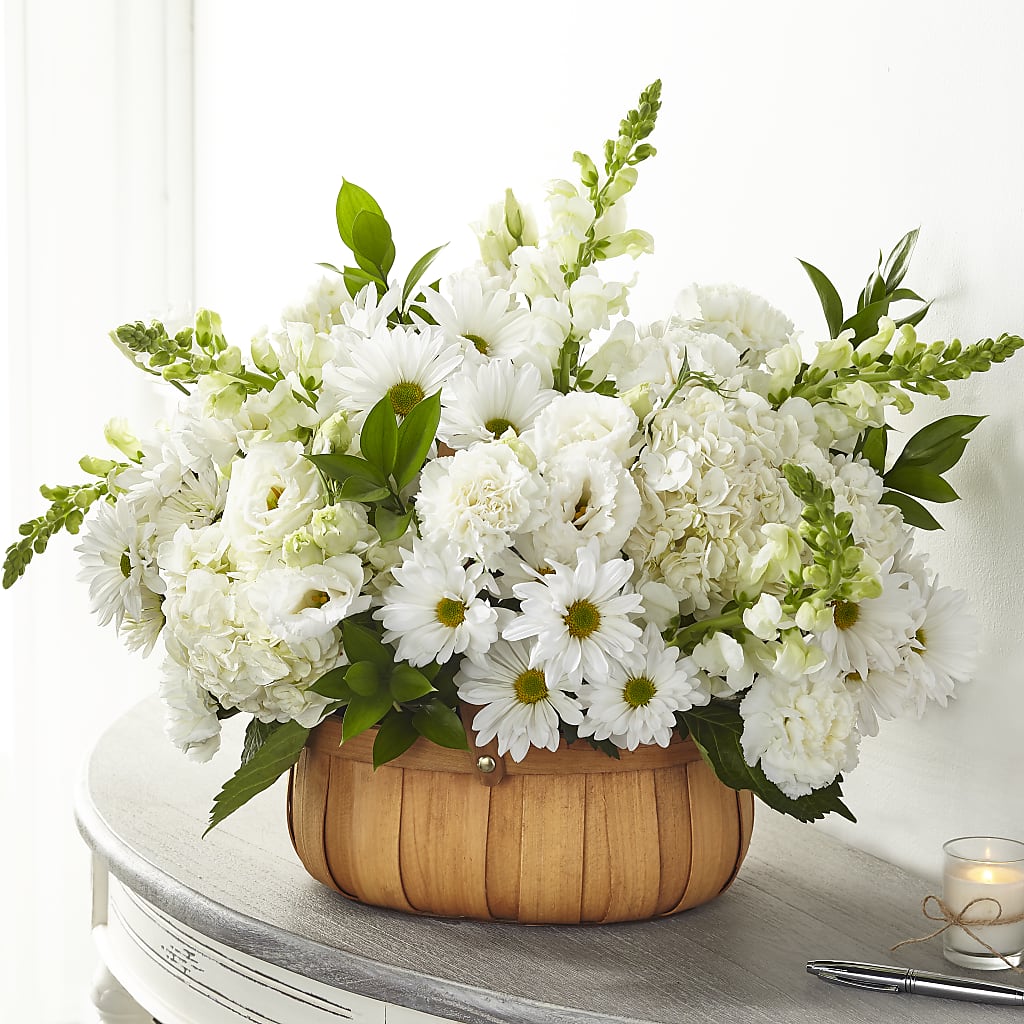 Pure Ivory Basket – Peonies Plants On Main, Woodruff SC