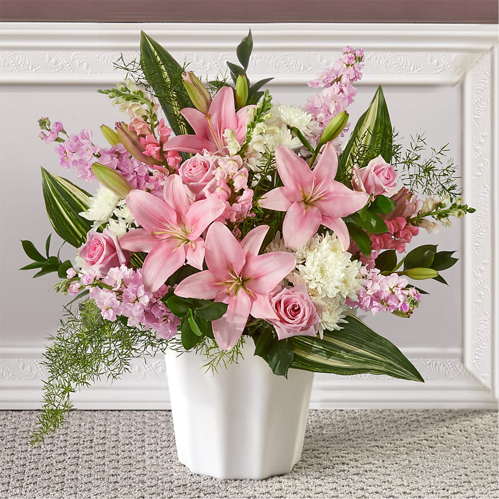 Simply Serene Floor Basket – Peonies Plants On Main, Woodruff SC