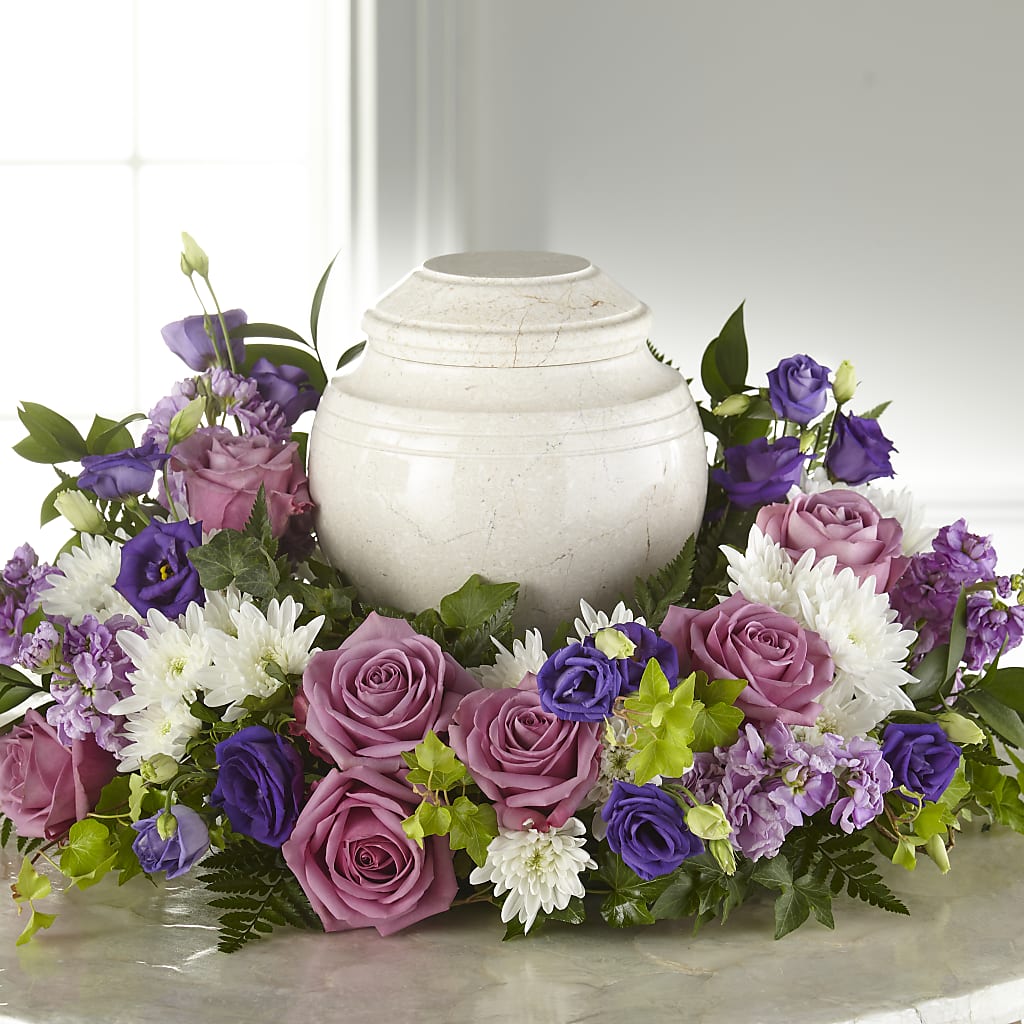 Blooming Sympathy Cremation Adornment – Peonies Plants On Main, Woodruff SC