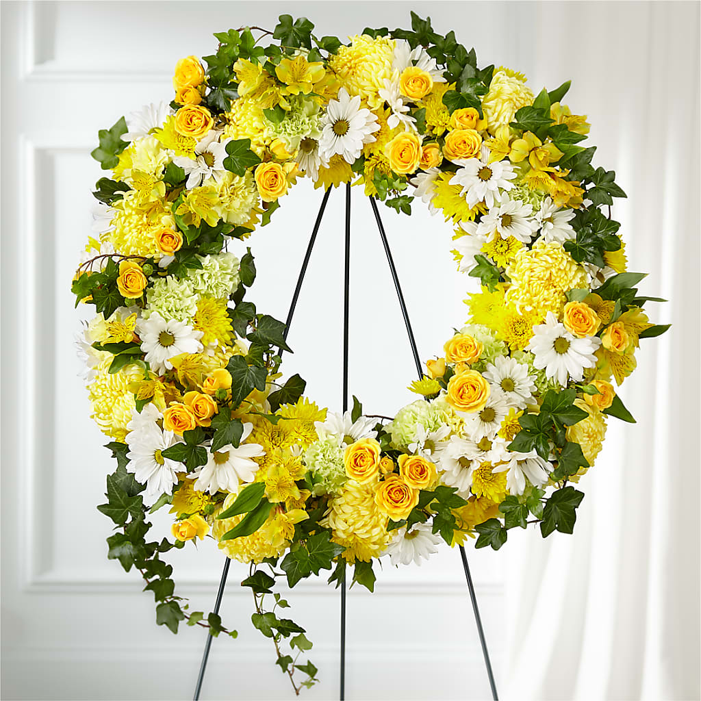 Golden Remembrance Wreath – Peonies Plants On Main, Woodruff SC