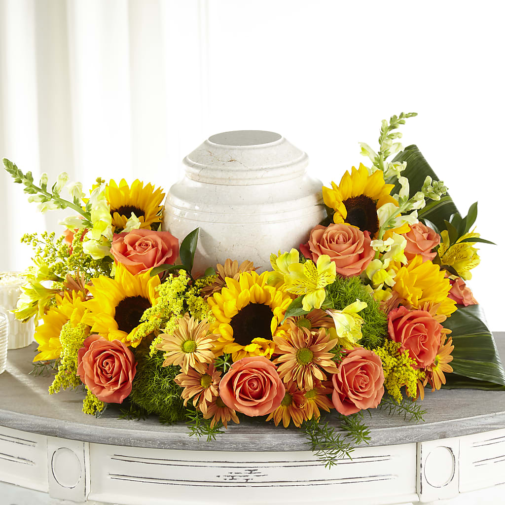 Faithful Sunflower Cremation Adornment – Peonies Plants On Main, Woodruff SC