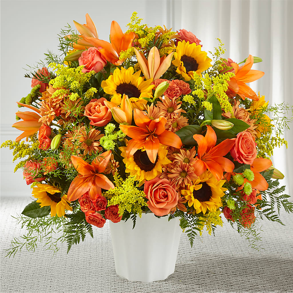 Harvest Thoughts Floor Basket – Peonies Plants On Main, Woodruff SC