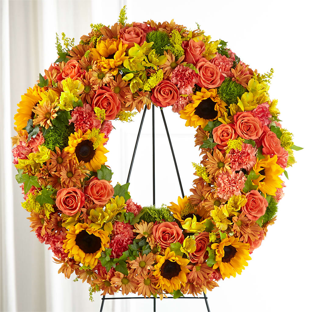 Autumnal Memories Wreath (Standard) – Peonies Plants On Main, Woodruff SC