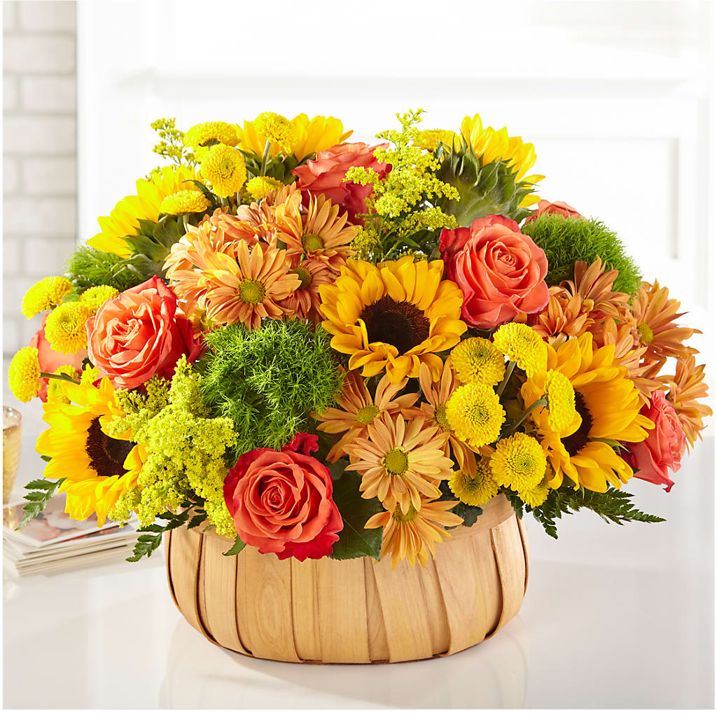 Harvest Sunflower Basket – Peonies Plants On Main, Woodruff SC