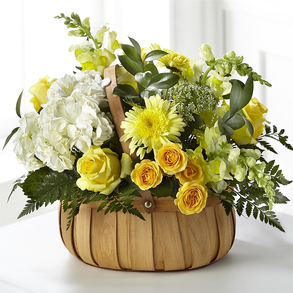 Rustic Remembrance Basket – Peonies Plants On Main, Woodruff SC