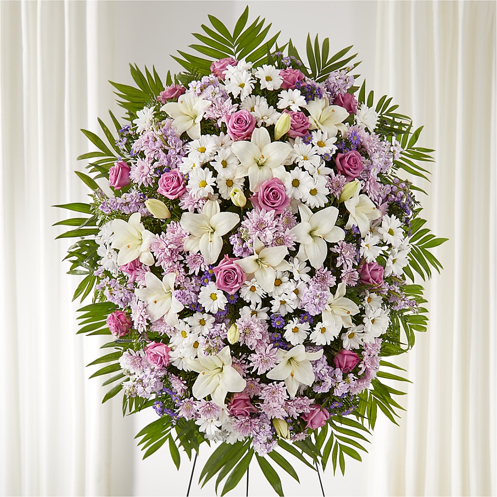 Surrounded by Love Standing Spray – Peonies Plants On Main, Woodruff SC