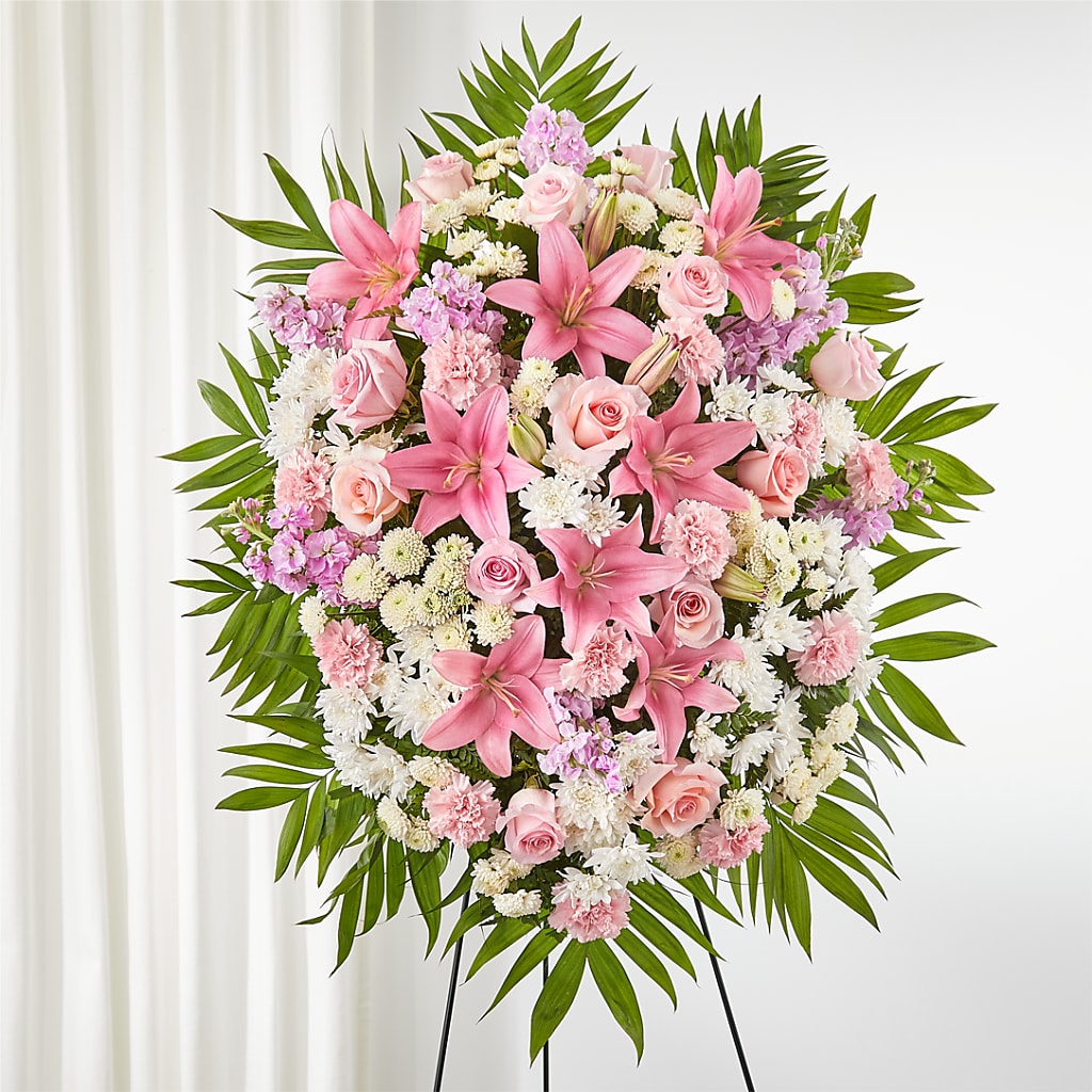 Offering Solace Standing Spray – Peonies Plants On Main, Woodruff SC
