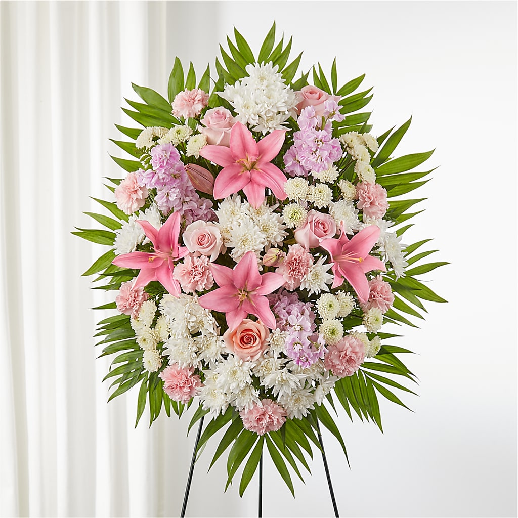 Offering Solace Standing Spray – Peonies Plants On Main, Woodruff SC