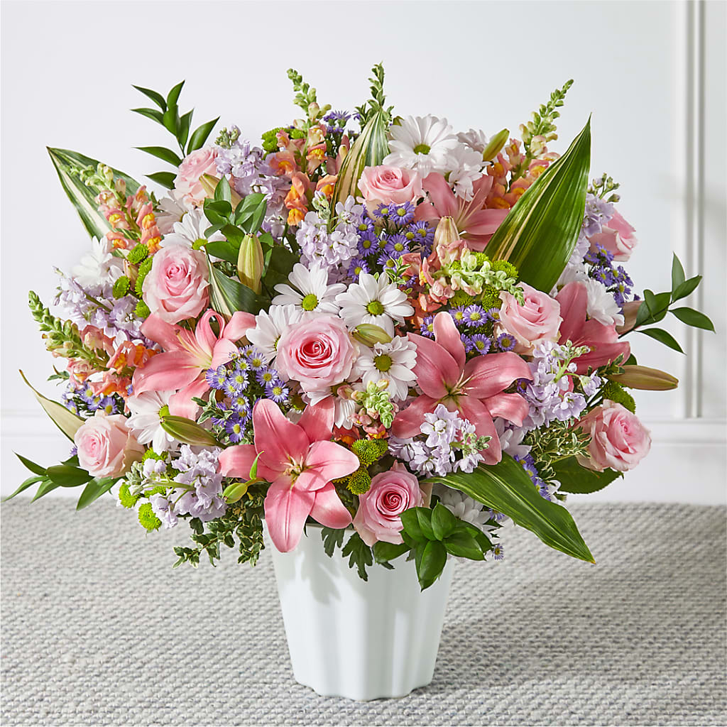 Abundant Compassion Floor Basket – Peonies Plants On Main, Woodruff SC