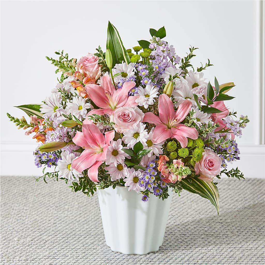 Abundant Compassion Floor Basket – Peonies Plants On Main, Woodruff SC