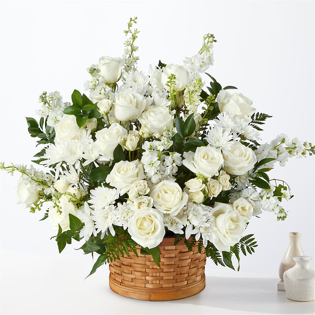 Heartfelt Condolences Arrangement – Peonies Plants On Main, Woodruff SC