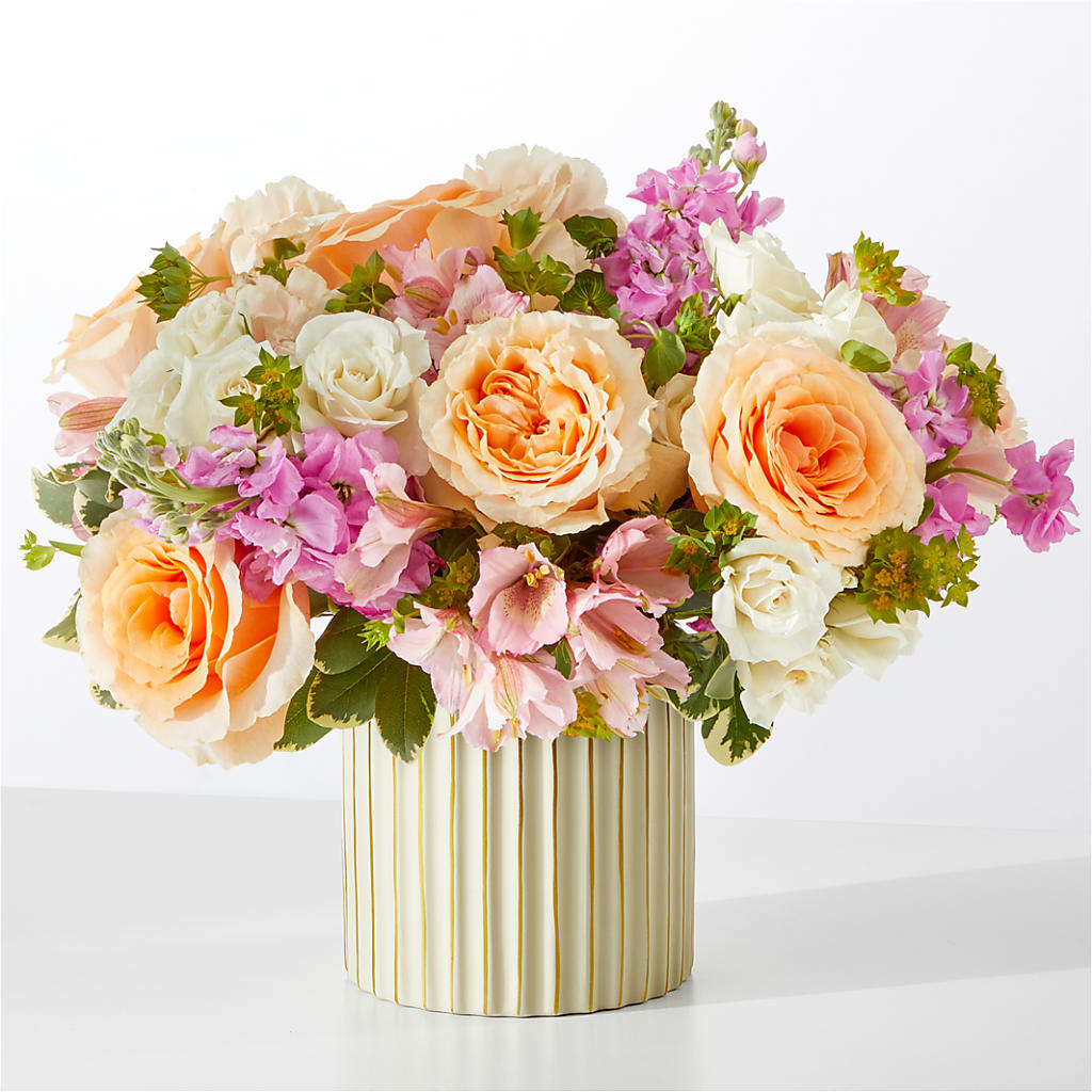 Paradise Bouquet with Ivory Vase – Peonies Plants On Main, Woodruff SC