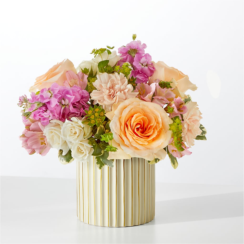 Paradise Bouquet with Ivory Vase – Peonies Plants On Main, Woodruff SC