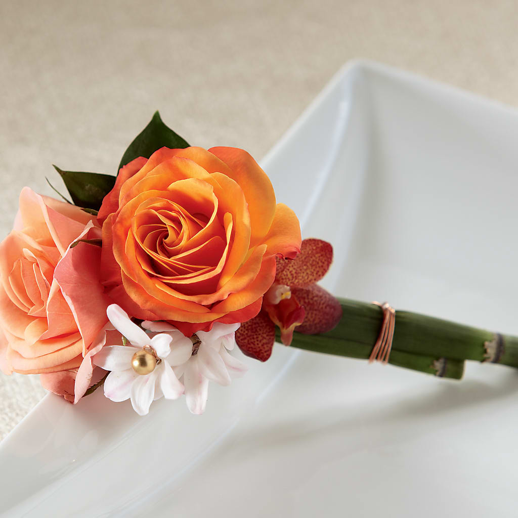 Sunset Dream Boutonniere – Peonies Plants On Main, Woodruff SC