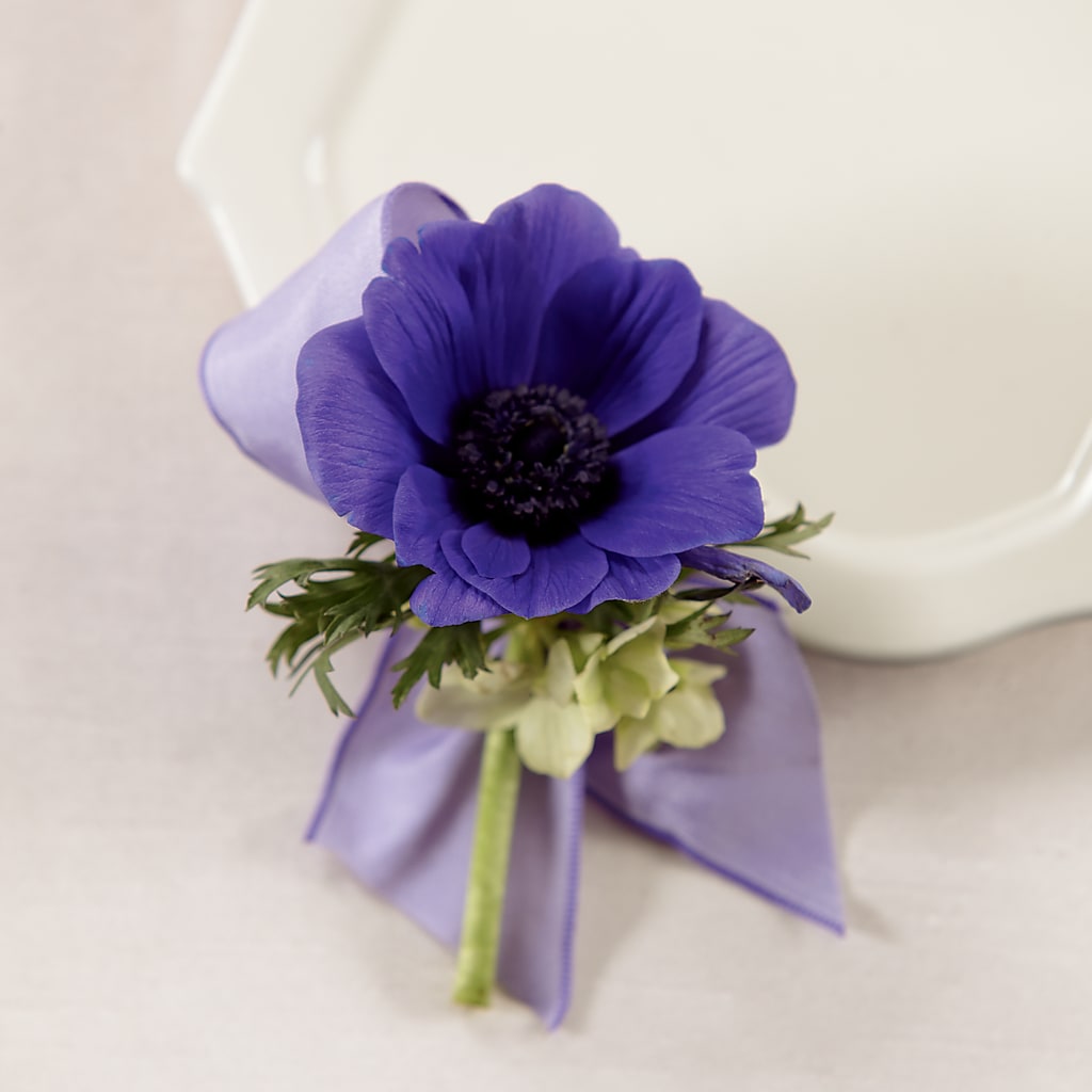 Purple Passion Boutonniere – Peonies Plants On Main, Woodruff SC