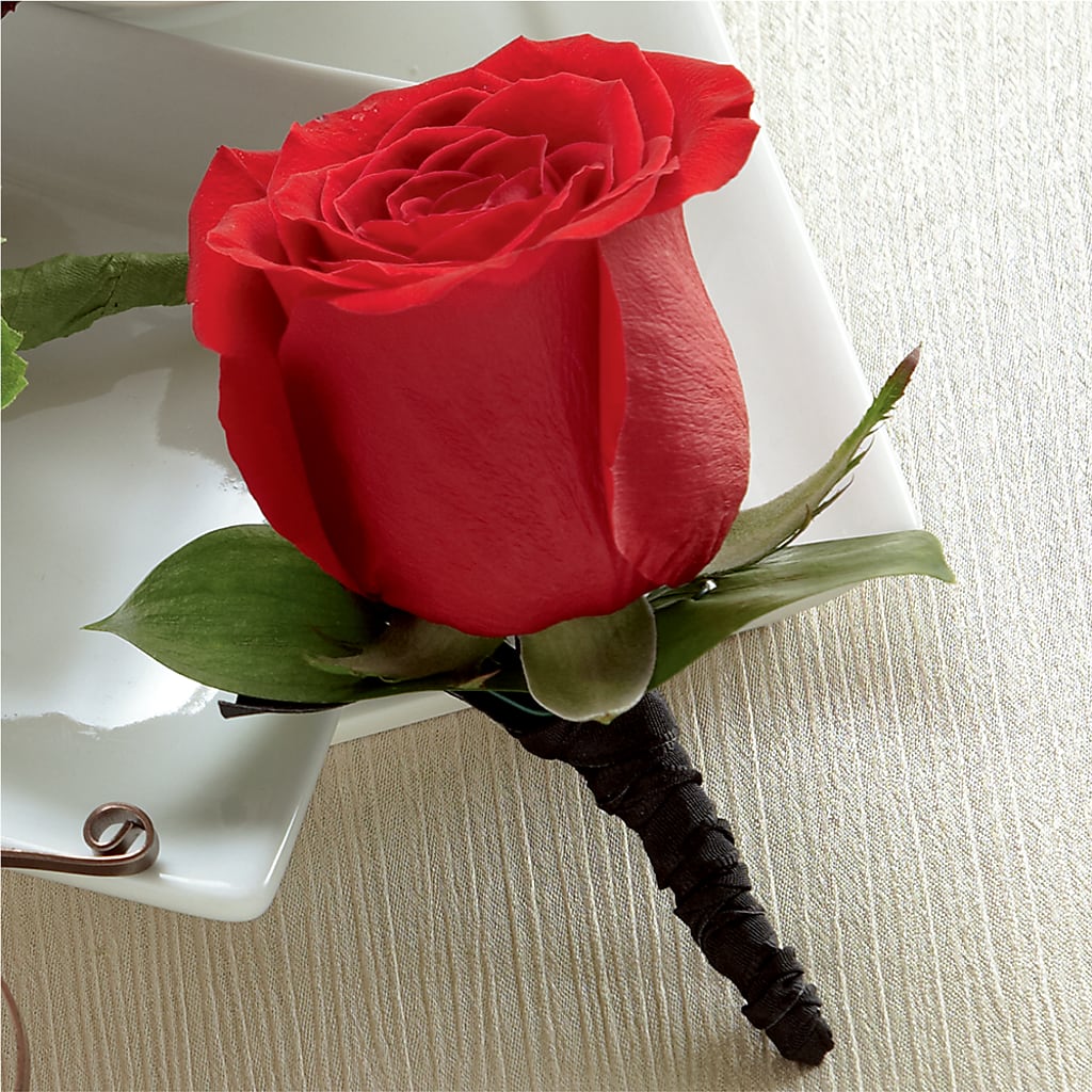 Red Rose Boutonniere – Peonies Plants On Main, Woodruff SC