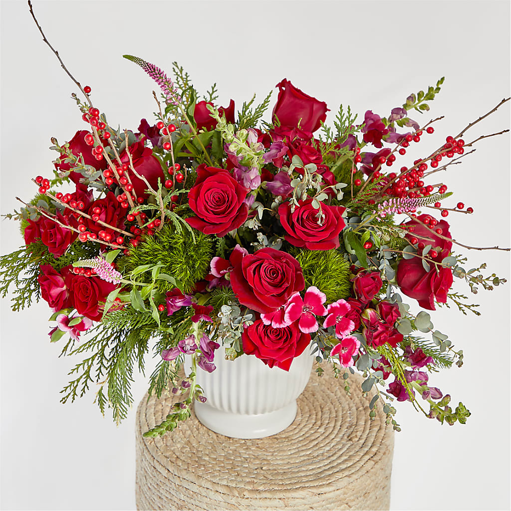Big Red Bow Bouquet –  Peonies Plants On Main, Woodruff SC