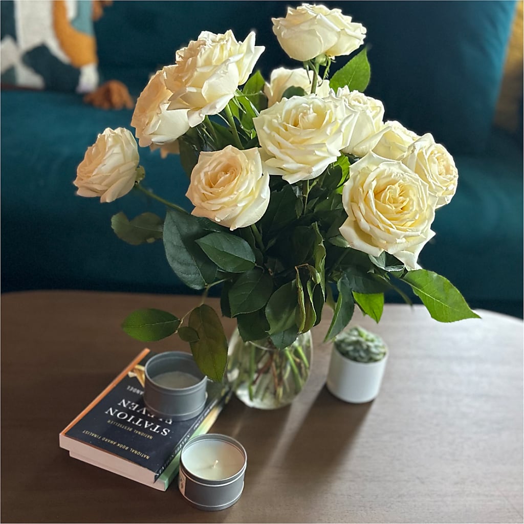 Long Stem Yellow Rose Bouquet –  Peonies Plants On Main, Woodruff SC