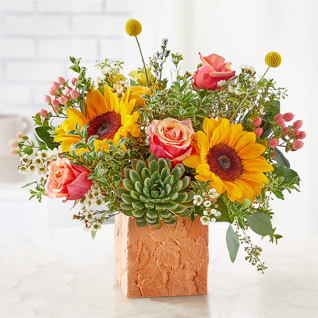 Sunflower Season Bouquet –  Peonies Plants On Main, Woodruff SC