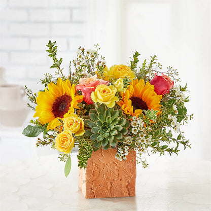 Sunflower Season Bouquet –  Peonies Plants On Main, Woodruff SC