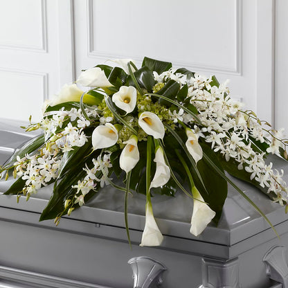 Angel Wings Casket Spray –  Peonies Plants On Main, Woodruff SC