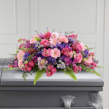 Glorious Garden Casket Spray –  Peonies Plants On Main, Woodruff SC