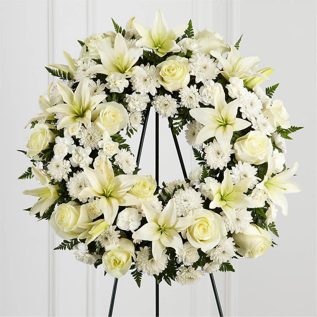 Treasured Tribute Wreath –  Peonies Plants On Main, Woodruff SC