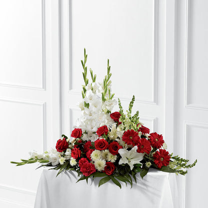 Crimson & White Arrangement –  Peonies Plants On Main, Woodruff SC