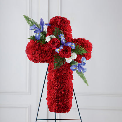 Faithful Hero Floral Cross –  Peonies Plants On Main, Woodruff SC