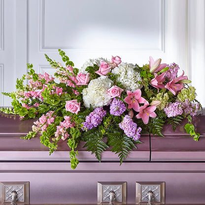 Life's Gratitude Casket Spray –  Peonies Plants On Main, Woodruff SC