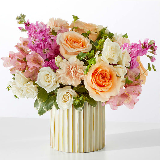 Paradise Bouquet with Ivory Vase –  Peonies Plants On Main, Woodruff SC