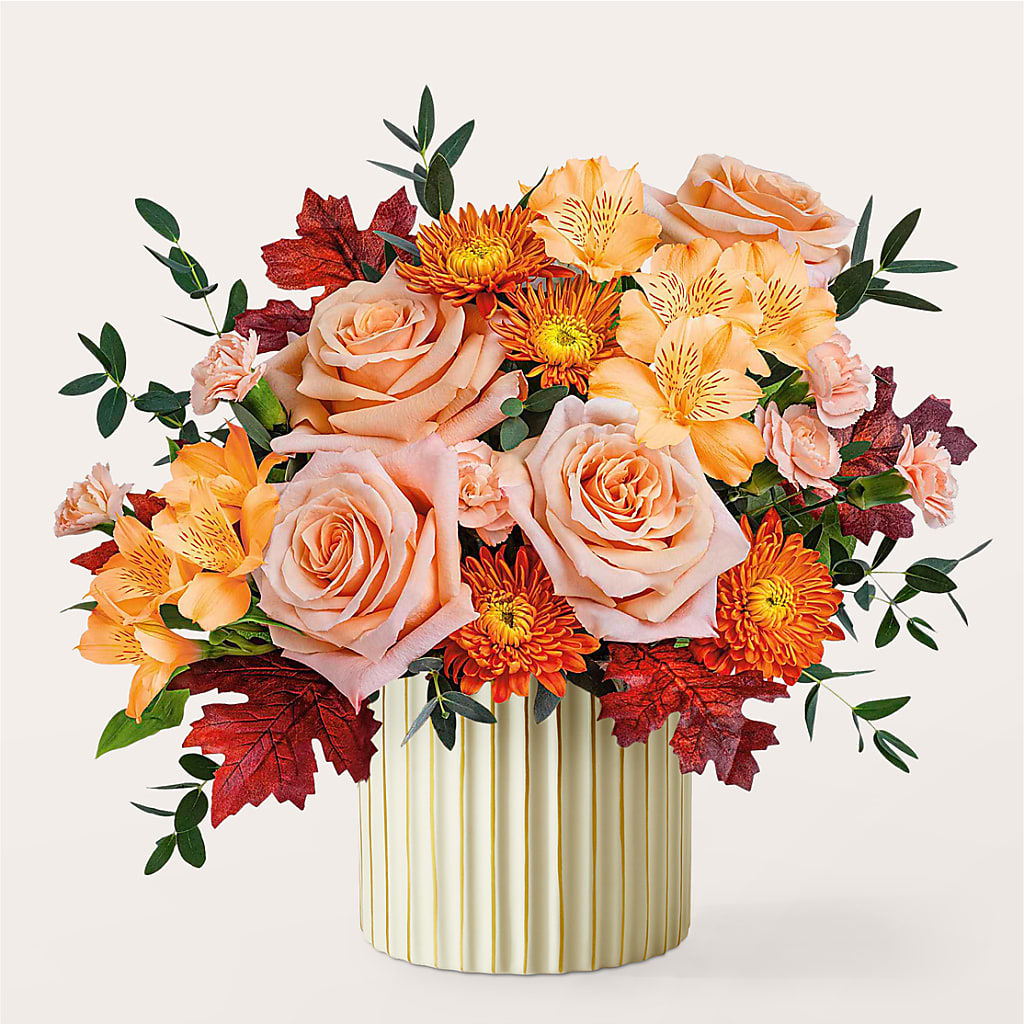 Spiced Latte Bouquet with Ivory Vase –  Peonies Plants On Main, Woodruff SC