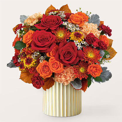 Merlot Bouquet with Ivory Vase –  Peonies Plants On Main, Woodruff SC