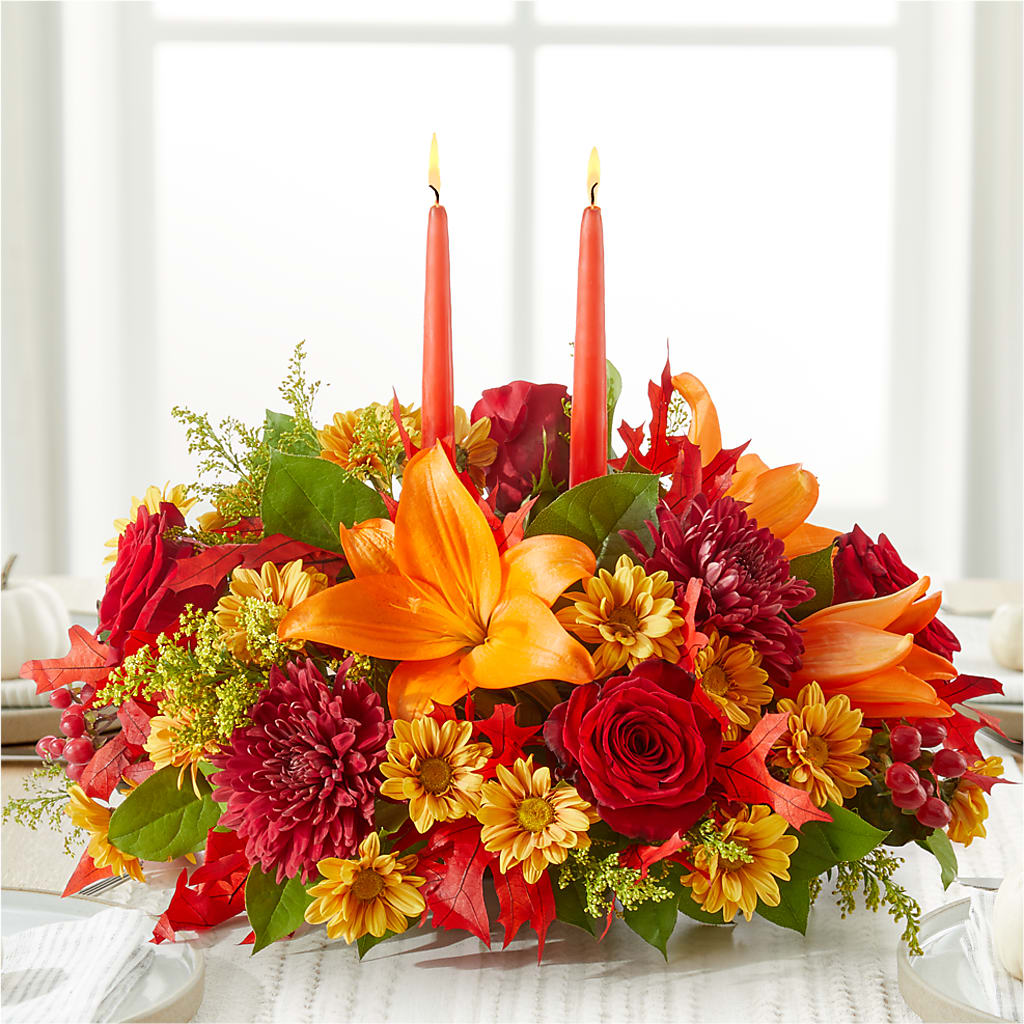Autumn's Embrace Centerpiece –  Peonies Plants On Main, Woodruff SC