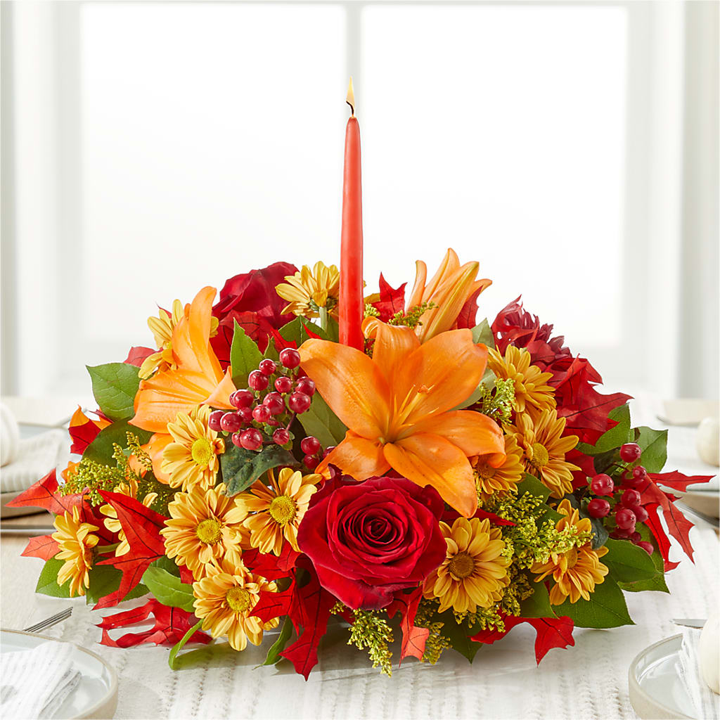 Autumn's Embrace Centerpiece –  Peonies Plants On Main, Woodruff SC