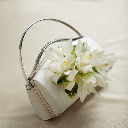 White Purse Decor –  Peonies Plants On Main, Woodruff SC